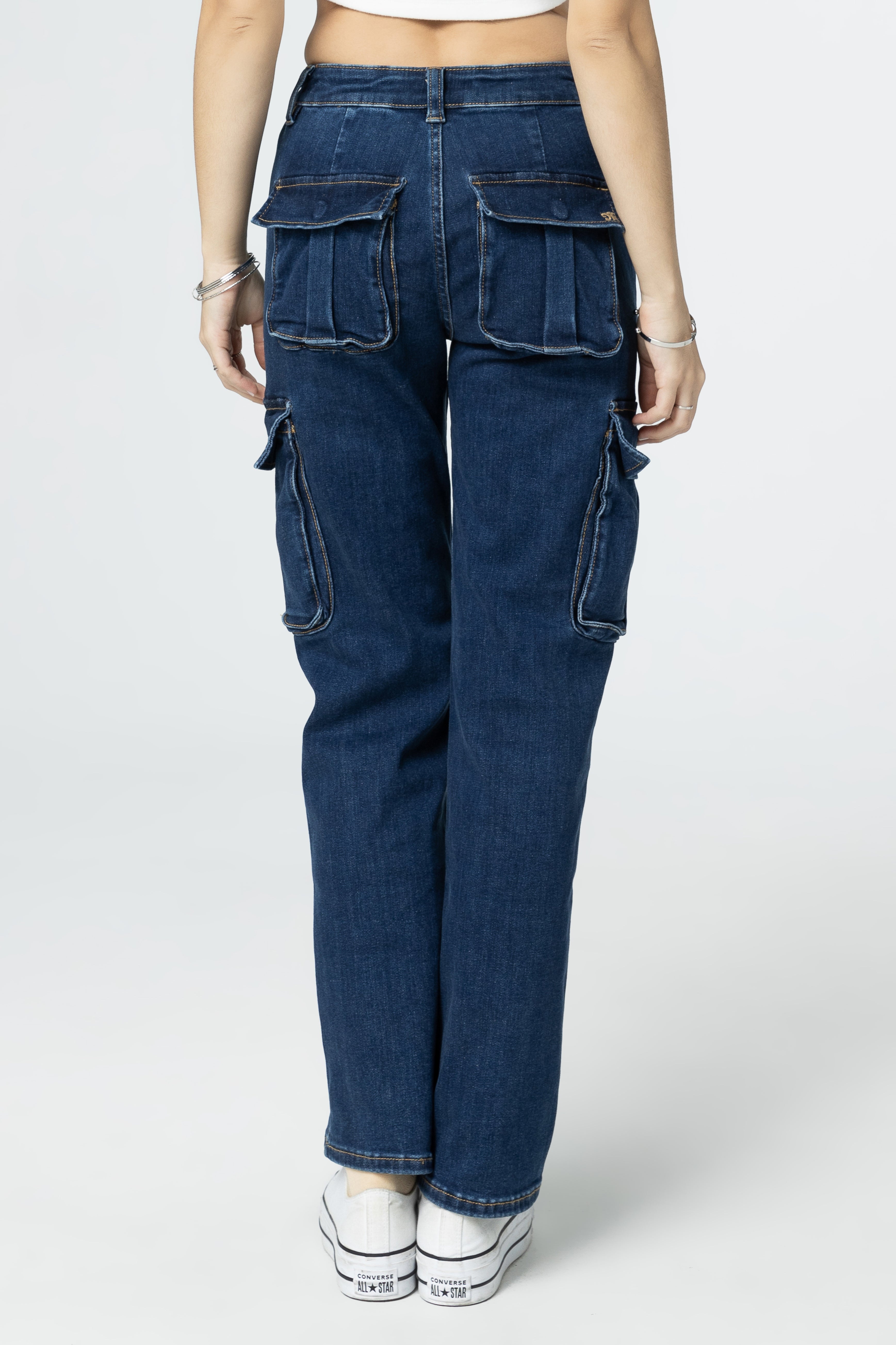 Women's Cargo Jeans With Elasticated Drawstring Waist – Styledup.co.uk